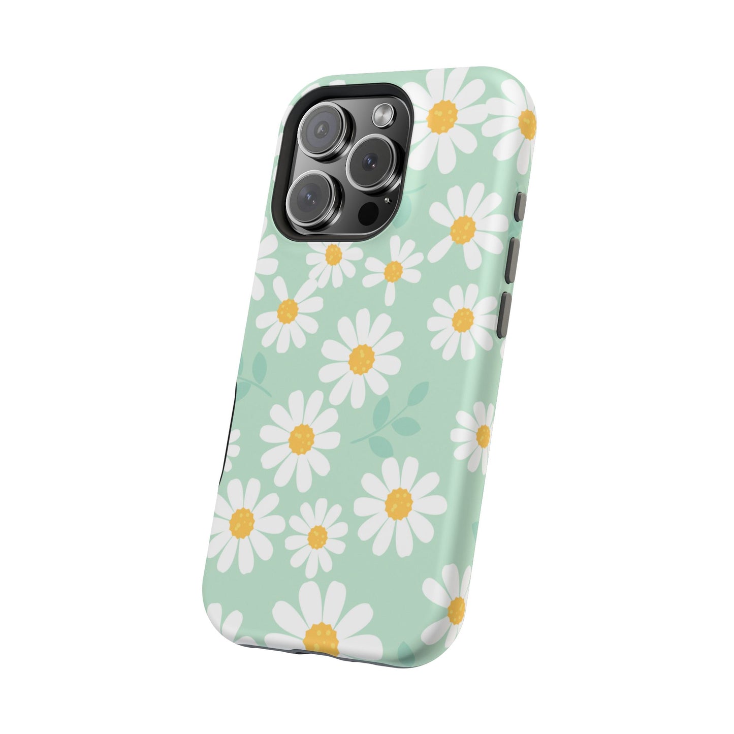 Charming Daisy Floral Tough MagSafe iPhone Case – Spring Pastel Design, Shockproof & Slim