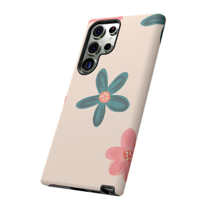 Vintage Floral Tough Samsung Galaxy Case – Soft Matte Finish with Dual-Layer Protection