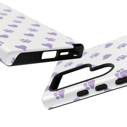 Paw Prints & Hearts – Samsung Galaxy Case, Cute and Durable Design