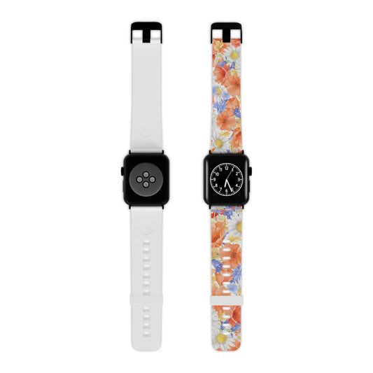 Watercolor Wildflower Pattern Apple Watch Band