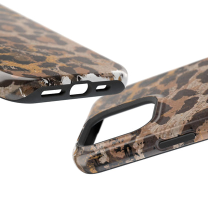 Vintage Distressed Leopard Print - MagSafe iPhone Series Case