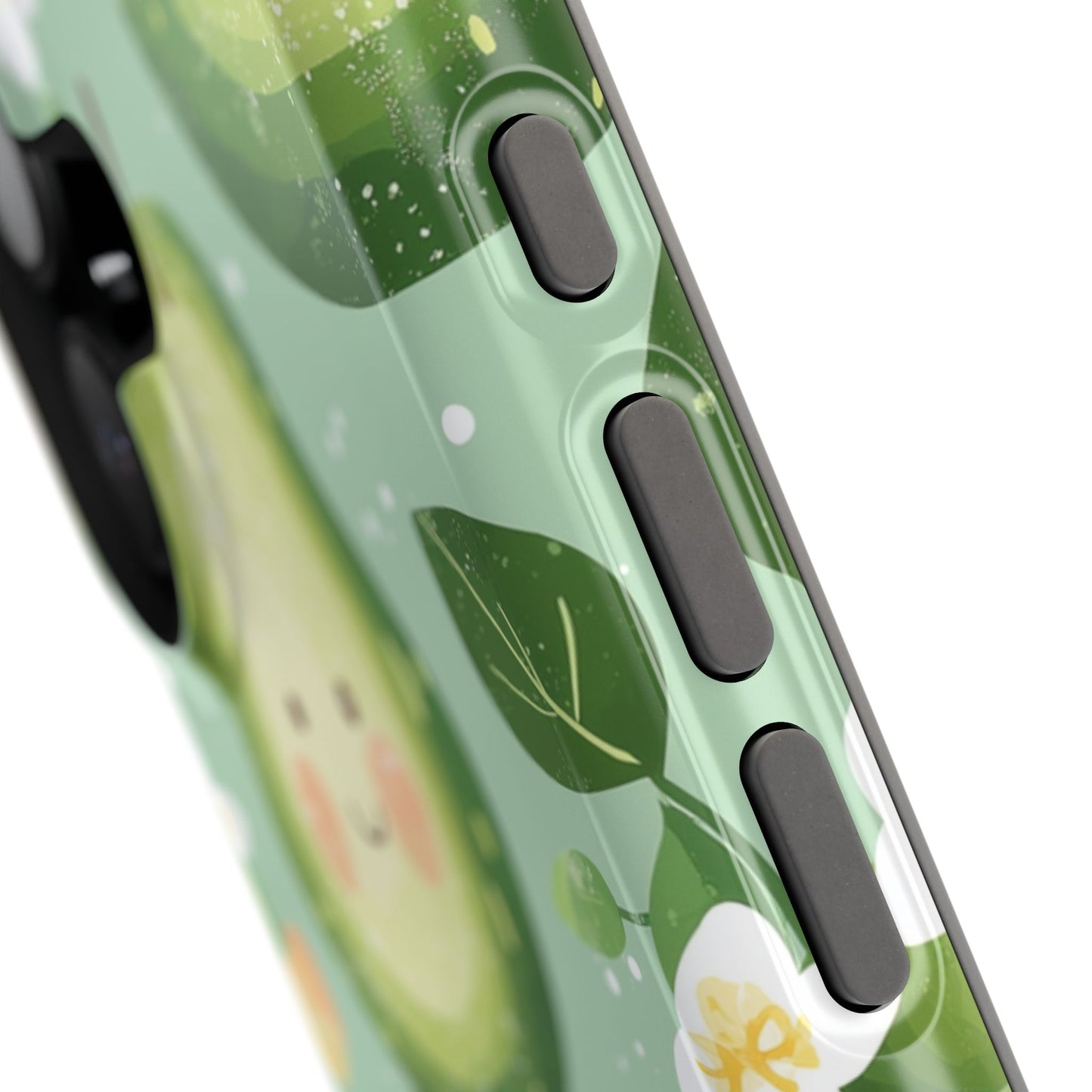 Smiling Avocados Tough MagSafe iPhone Case – Cute Avocado Design, Dual-Layer Protection