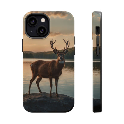 Majestic Stag at Sunset – MagSafe iPhone Case