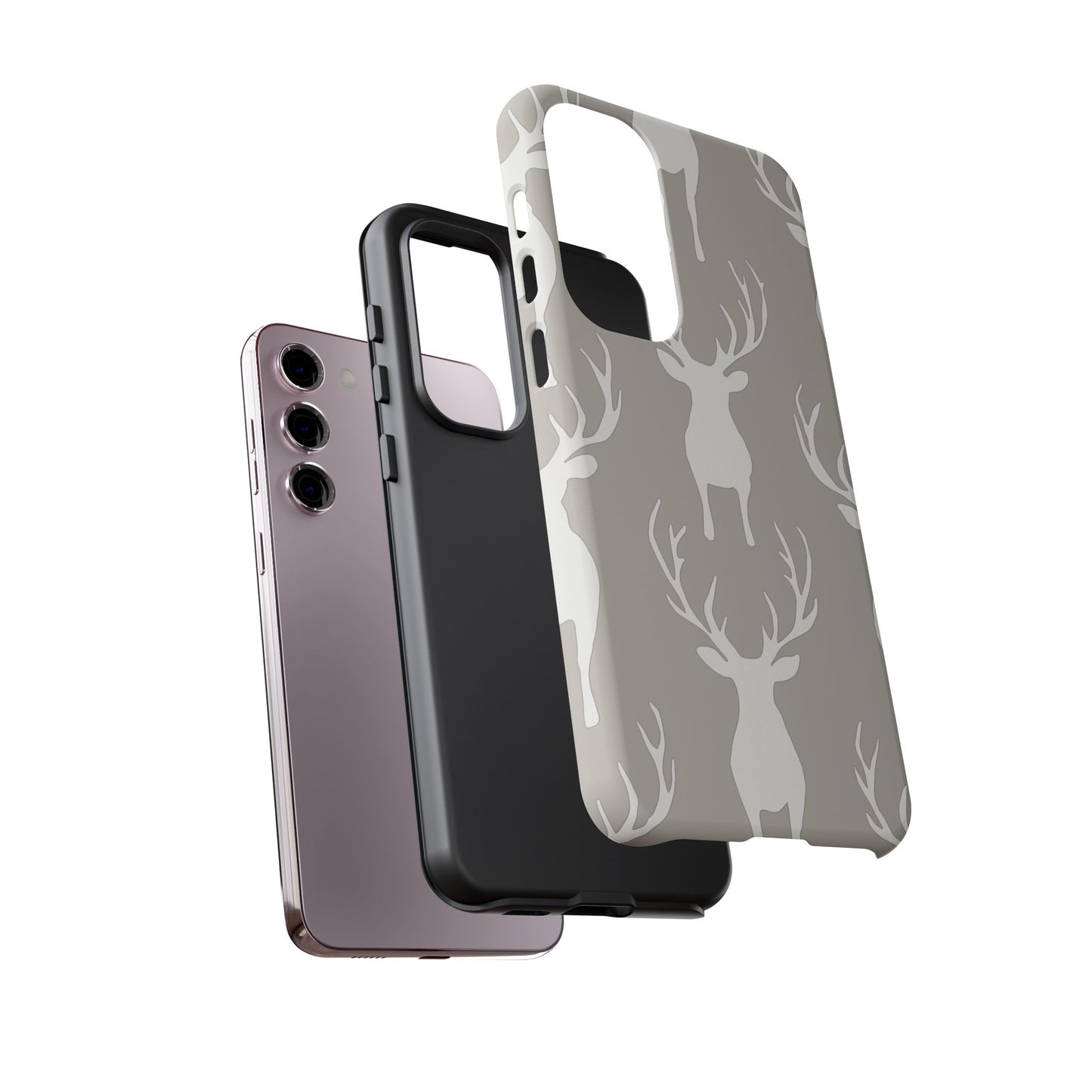 Minimalist Deer Silhouette Pattern – Samsung Galaxy Series Case