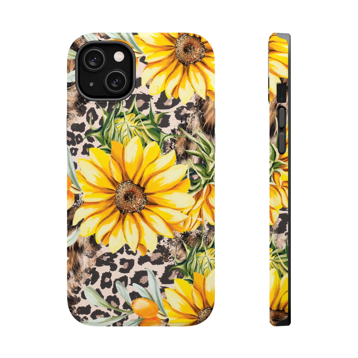 Leopard Sunflower Chic - MagSafe  iPhone Series Case