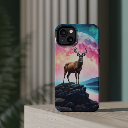 Vibrant Stag in Bloom – MagSafe iPhone Case