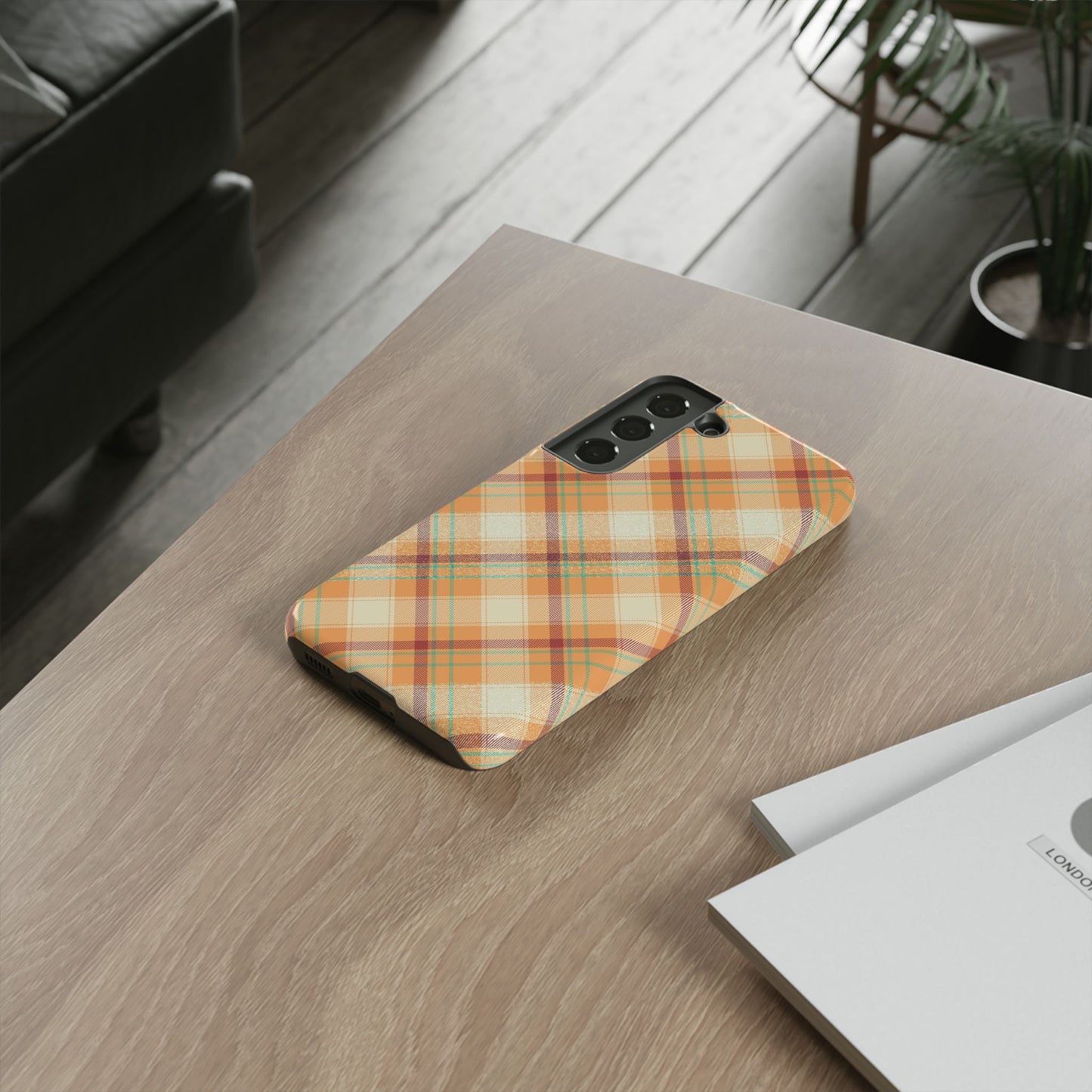 Samsung Galaxy Case - Warm Autumn Plaid Design