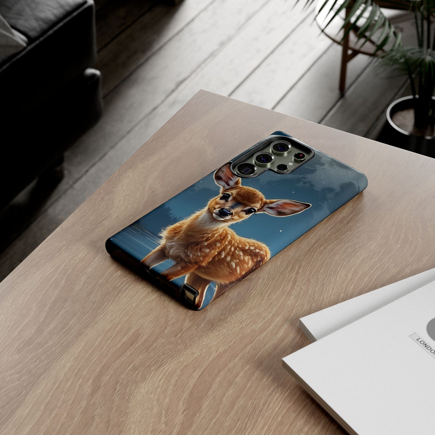 Samsung Galaxy Case – Enchanted Fawn Under the Moonlit Sky