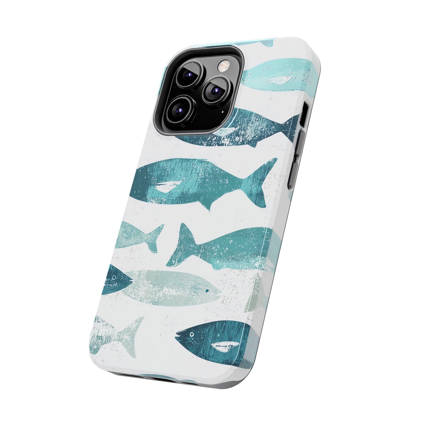 Vintage Blue Fish Print - iPhone Series Case