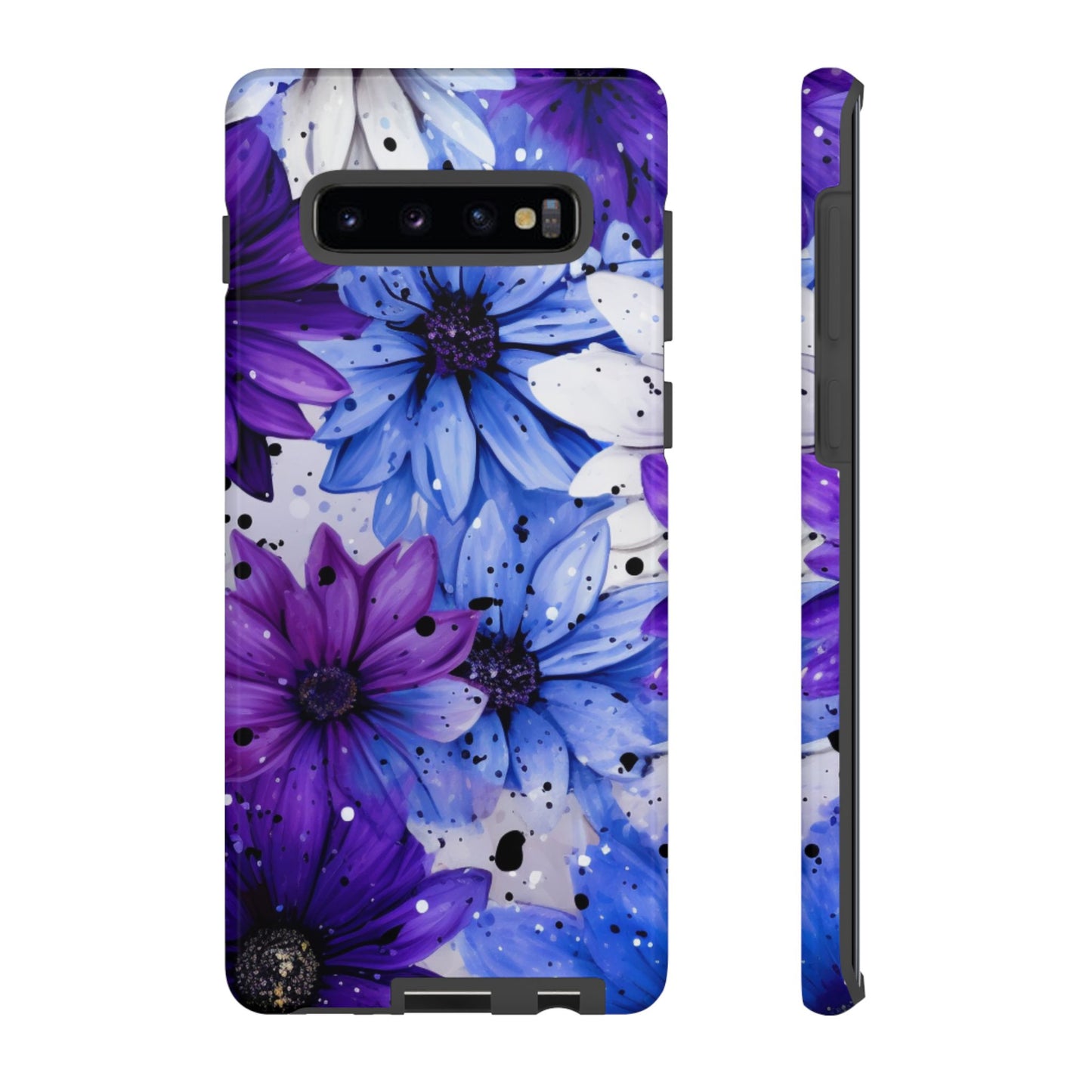 Vibrant Purple & Blue Floral Splash - Samsung Galaxy Series Case