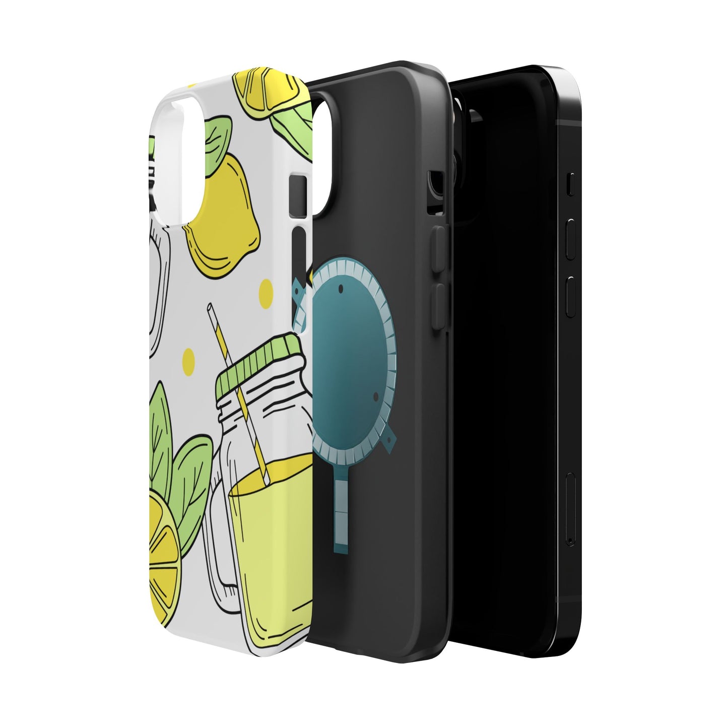 Lemonade Love Tough MagSafe iPhone Case – Fun Lemon Mason Jar Design, Dual-Layer Protection