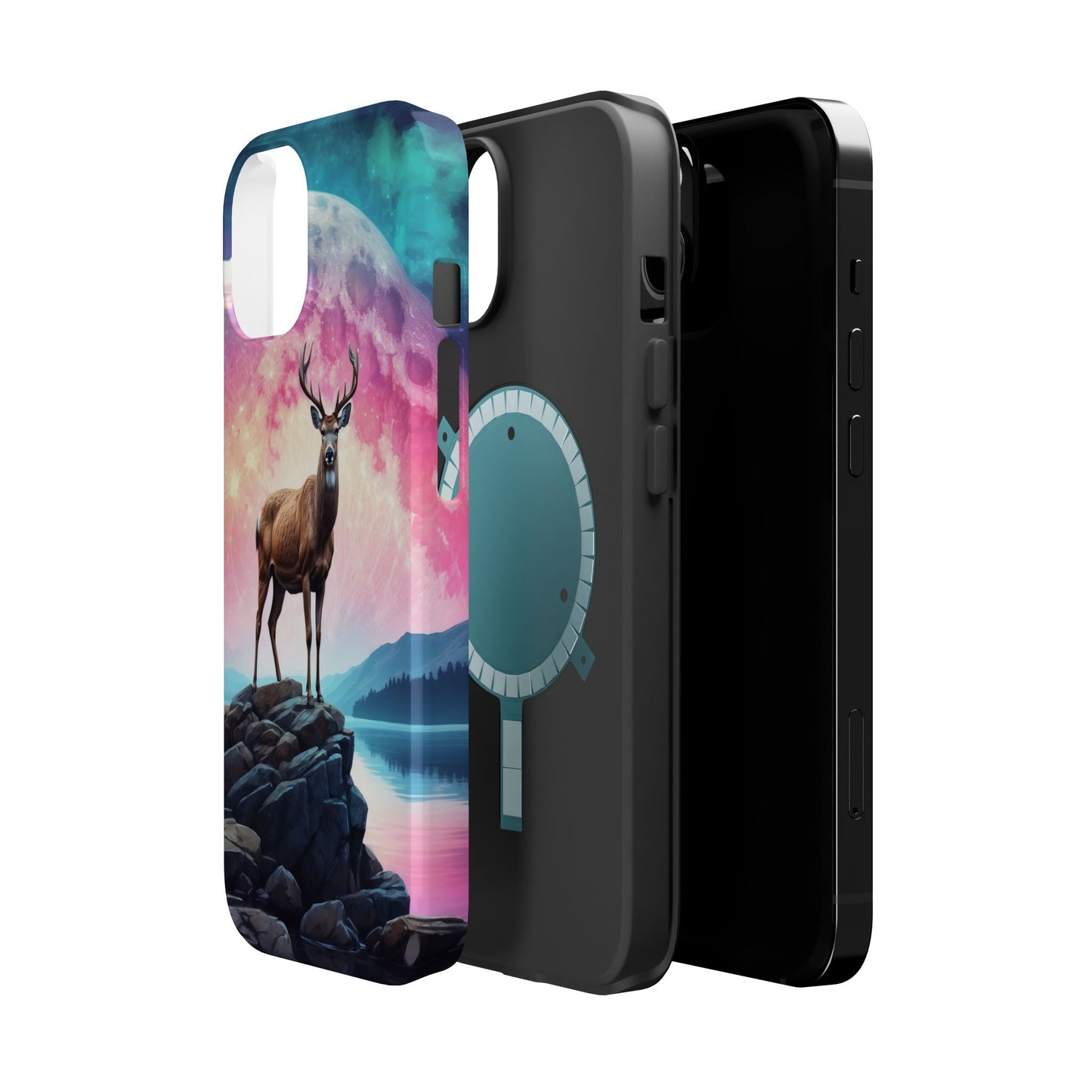 Vibrant Stag in Bloom – MagSafe iPhone Case