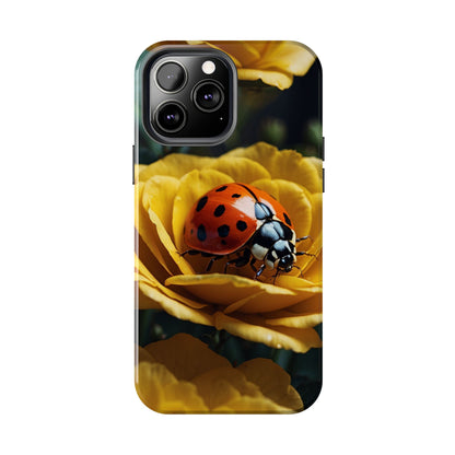 iPhone Case: Ladybug on Yellow Petals