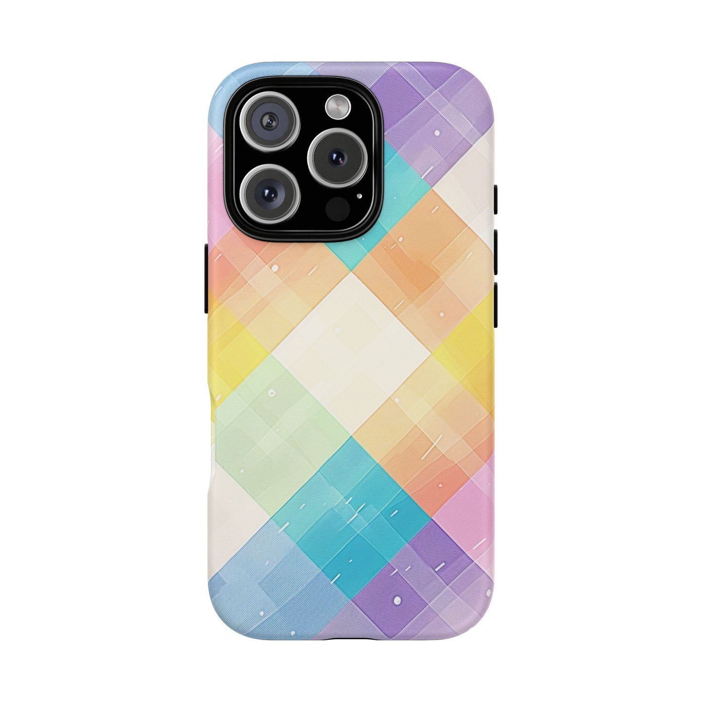 Pastel Plaid Watercolor iPhone Case