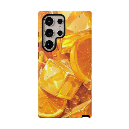 Citrus Splash Samsung Galaxy Case – Bright Orange Slices & Ice, Dual - Layer Protection - BOGO Cases