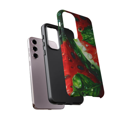 Juicy Watermelon & Mint Samsung Galaxy Case – Tough Dual-Layer, Vibrant Summer Design