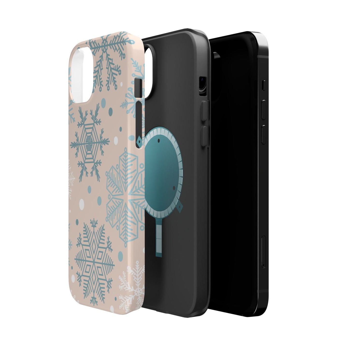 Winter Snowflakes MagSafe iPhone Case – Shockproof, Smooth Matte Finish, Dual-Layer Protection