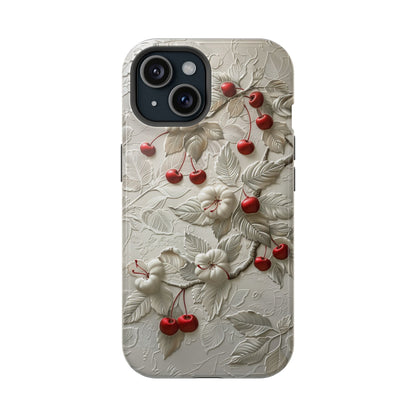 Unleash Your Inner Goddess With Our Athenian Elegance Cherry Marble Phone Case | A Blend of Classic Art and Modern Tech | Cute Cherries | Stone