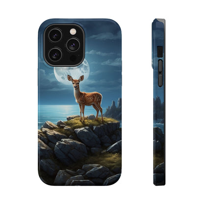 Enchanted Fawn Under the Moonlit Sky MagSafe iPhone Case