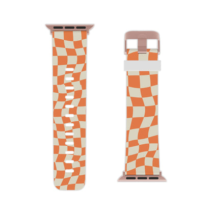 Wavy Retro Checkerboard Apple Watch Band