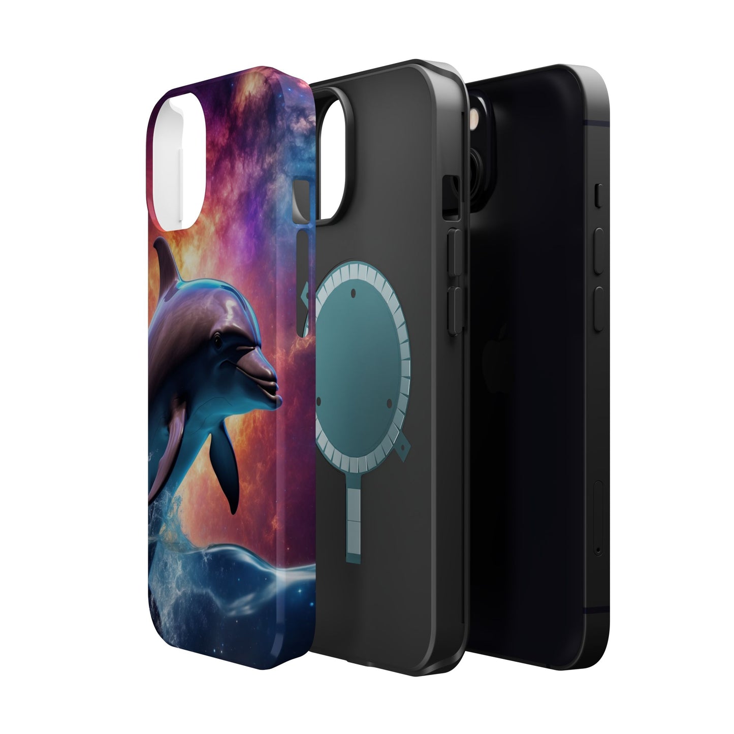 Cosmic Dolphin Galaxy Art - MagSafe-Compatible Case