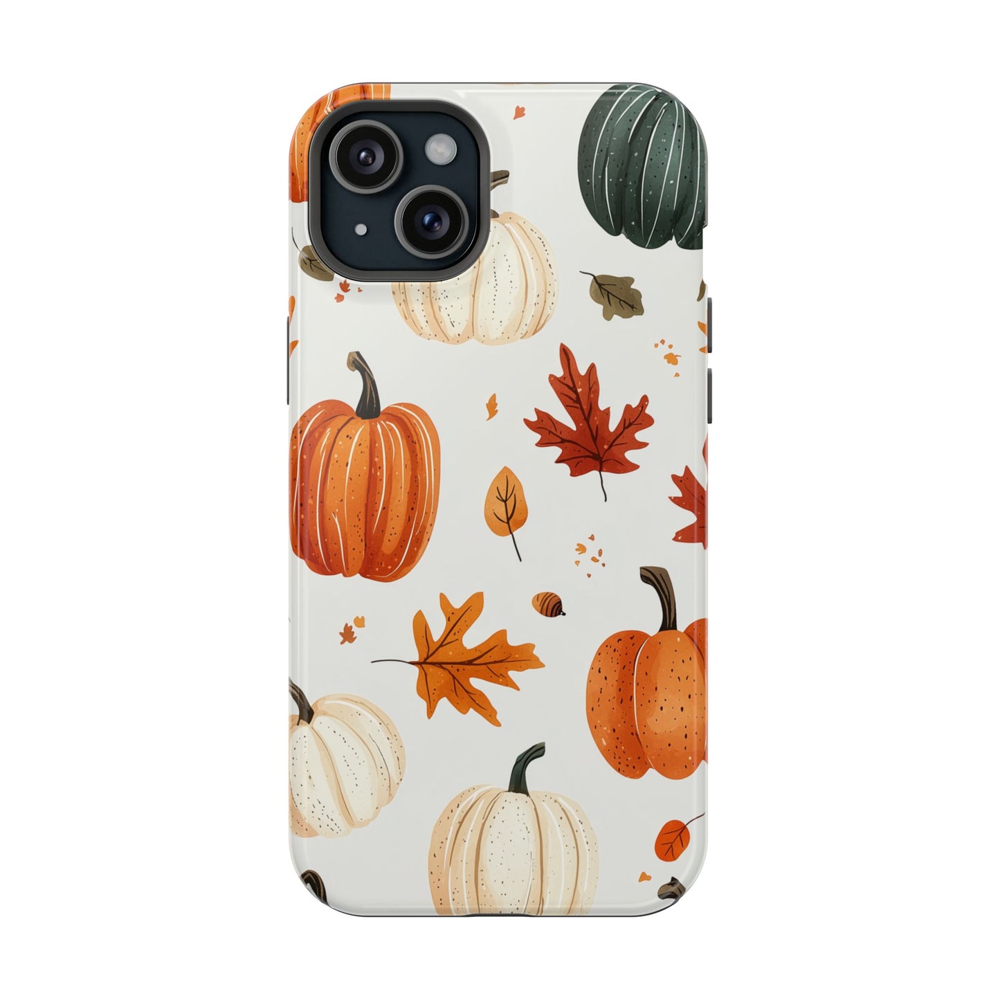 Autumn Pumpkin MagSafe iPhone Case – Fall Leaves and Harvest Design