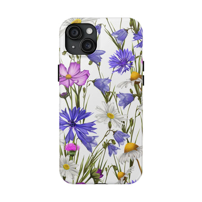 Wildflower Meadow iPhone Case – Purple, Blue, and White Floral Design