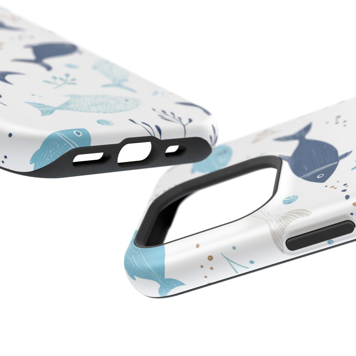 Oceanic Blue Fish Pattern - MagSafe iPhone Series Case