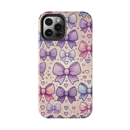 Pastel Bow iPhone Case - Cute Girly Pattern Protective Cover