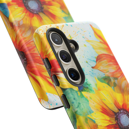 Watercolor Sunflower Splash - Samsung Galaxy Series Case