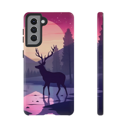 Twilight Elegance: Stag Reflection – Samsung Galaxy Case