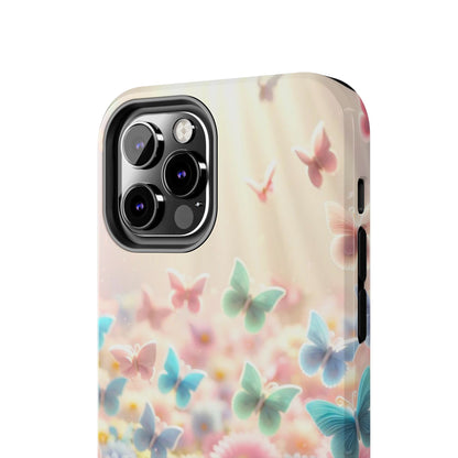 Butterfly Flower Garden - iPhone Case - Pastel Floral Protective Cover