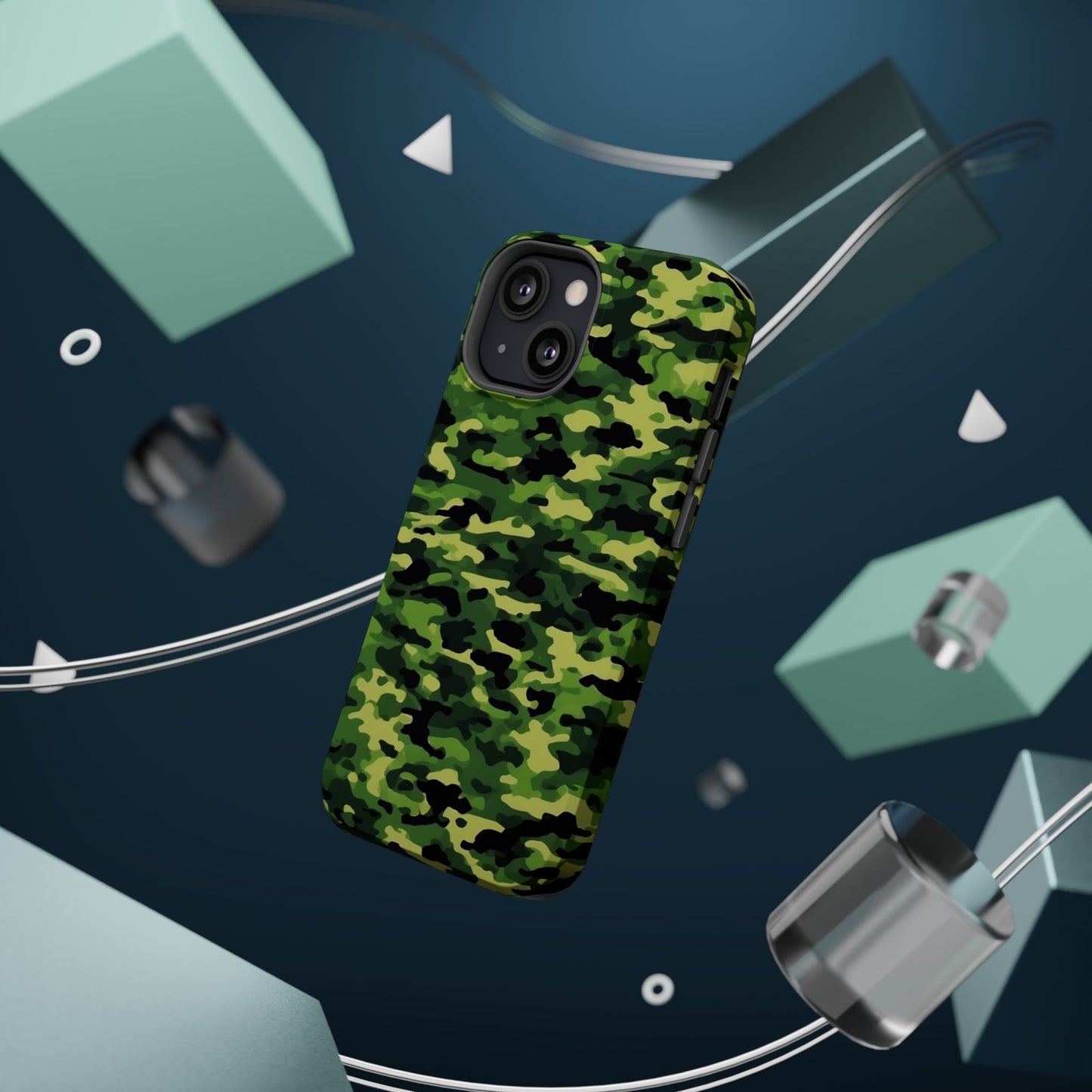 Green Woodland Camouflage – MagSafe iPhone Case, Slim and Shockproof