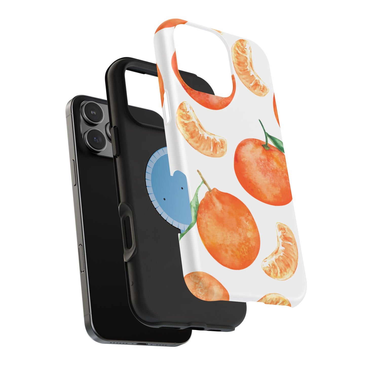 Tangerine Dreams Tough MagSafe iPhone Case – Watercolor Orange Design, Shockproof Dual Protection