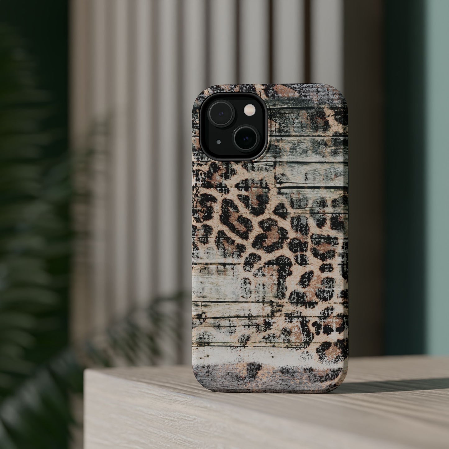 Rustic Leopard Wood Print - MagSafe iPhone Series Case