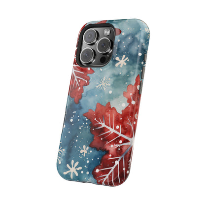 Crimson Snowflake Charm – MagSafe iPhone Case