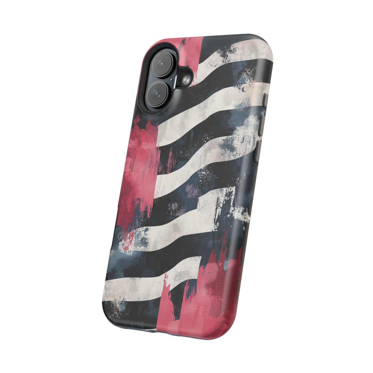 MagSafe iPhone Case: Blood Zebra – Bold Red & Black Pattern