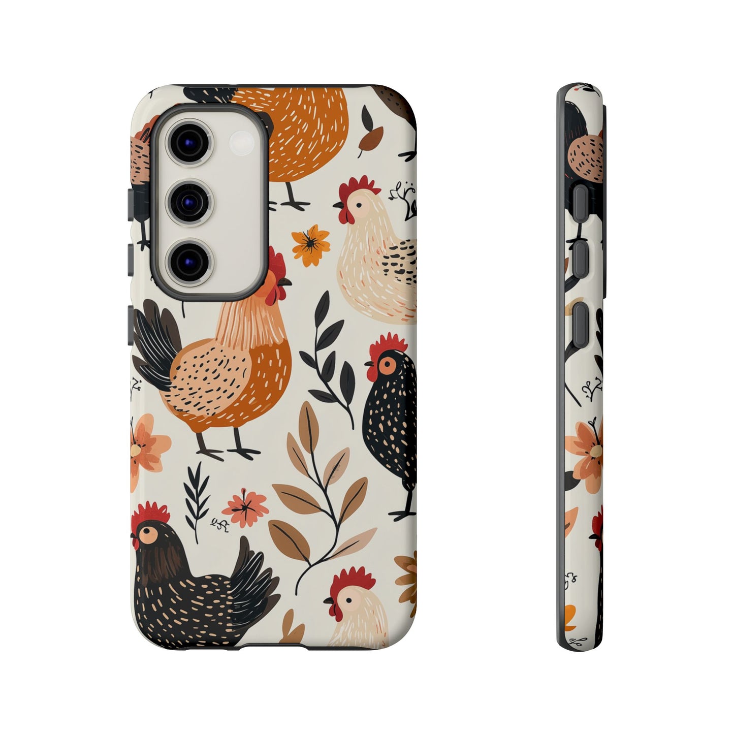 Samsung Galaxy Case: Cluckin' Vintage – Chickens & Leaves