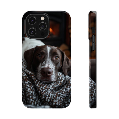 Majestic German Shorthaired Pointer MagSafe iPhone Case – Sunset Prairie Design