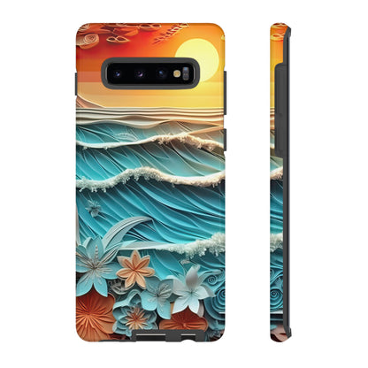 Tropical Sunset Paper Art Ocean – Samsung Galaxy Series Case