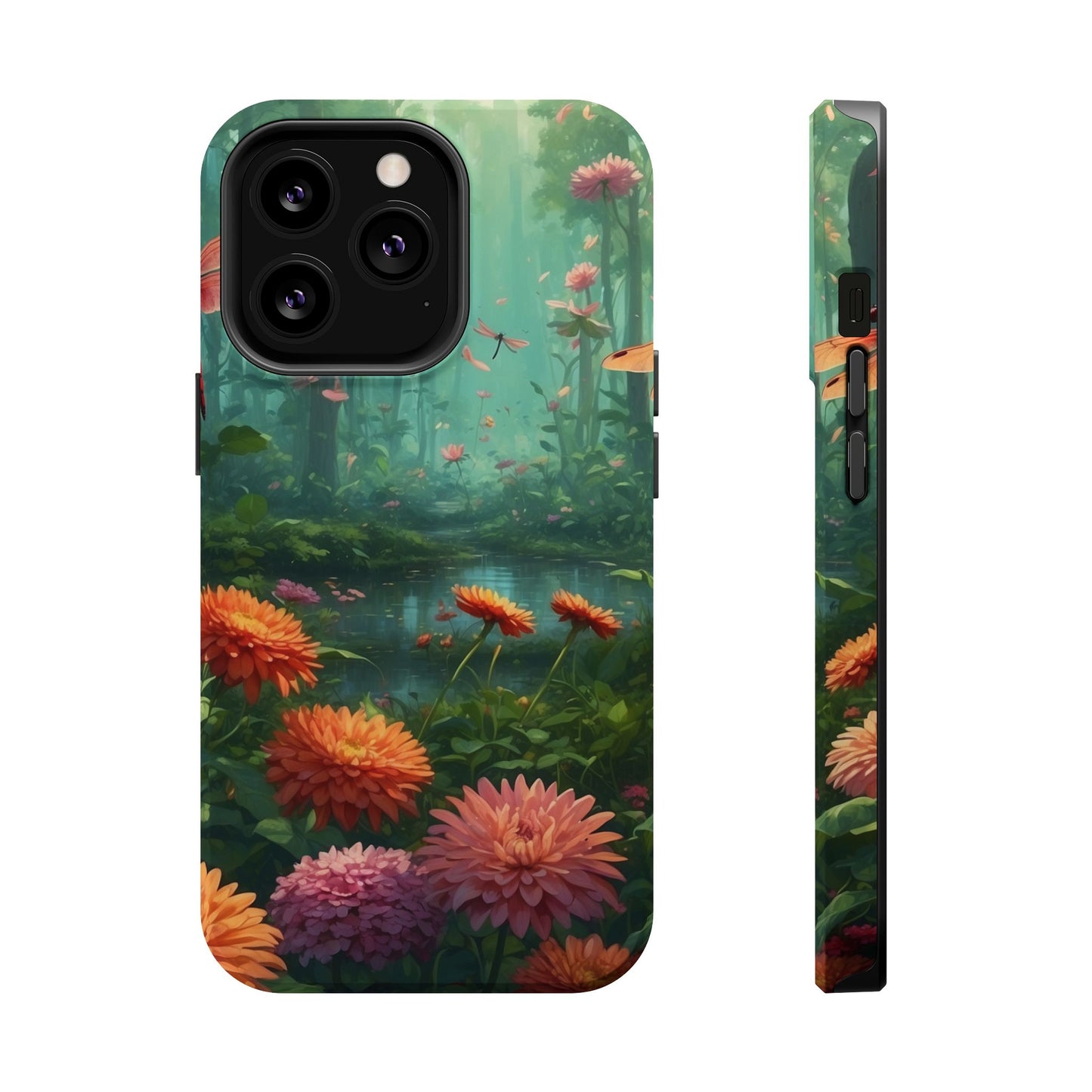 Enchanted Forest Dragonflies & Blossoms – MagSafe iPhone Series Case