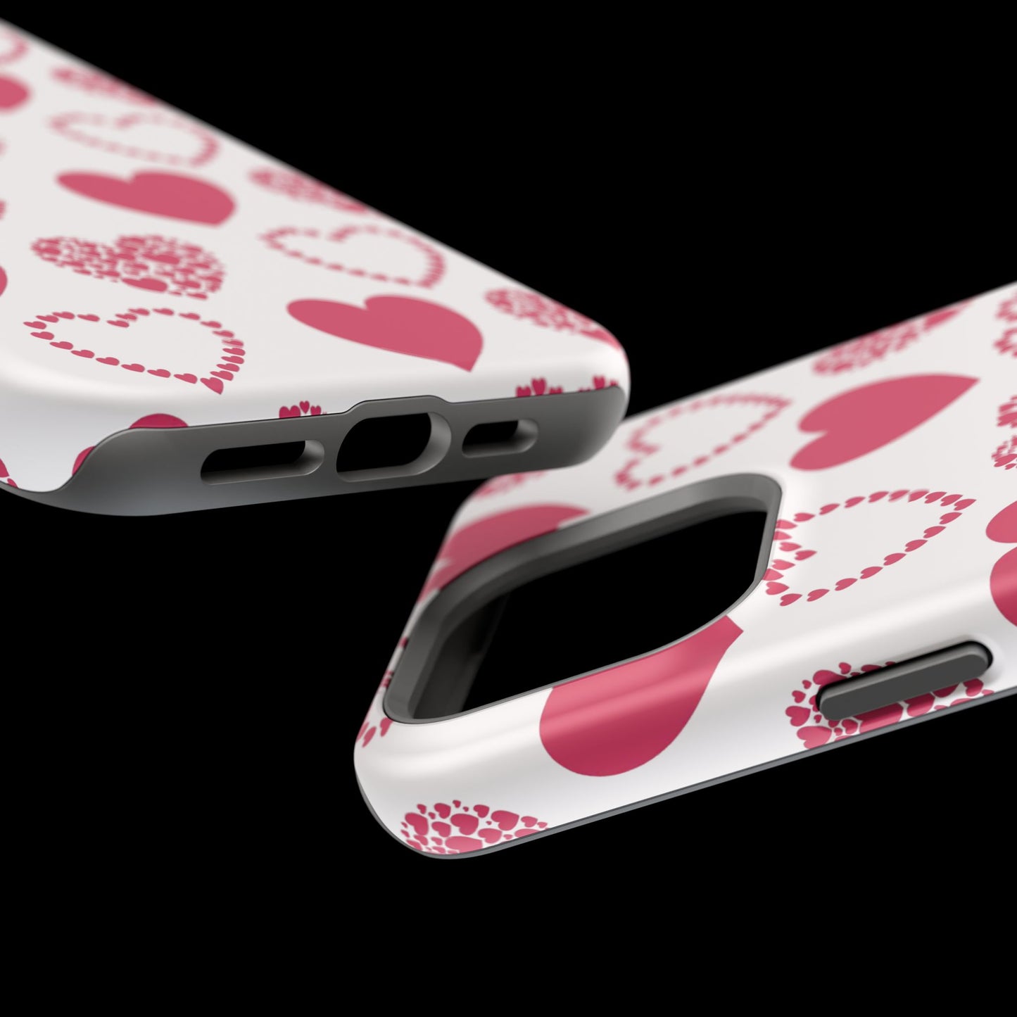 Clustered Pink Hearts MagSafe iPhone Case