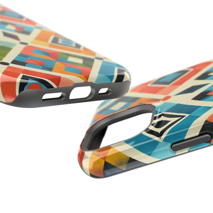 Harlequin Geometric MagSafe iPhone Case - Vibrant Abstract Protective Cover