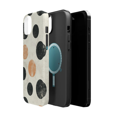 Vintage Polka Dot MagSafe iPhone Case - Retro Abstract Protective Cover