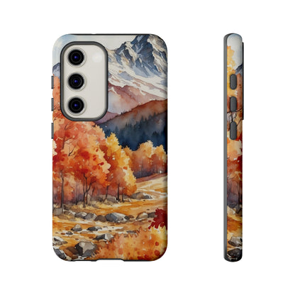 Watercolor Autumn Forest and Mountains - Samsung Galaxy Case