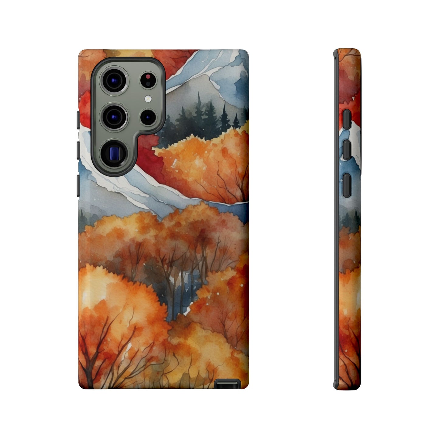 Autumn Mountain Forest Watercolor - Samsung Galaxy Case