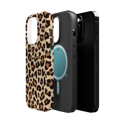 Wild Leopard Print Tough MagSafe iPhone Case – Bold Animal Pattern Design with Dual-Layer Protection