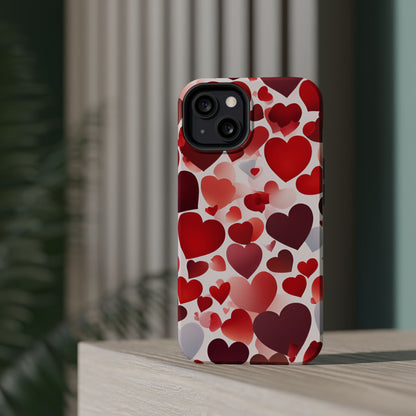 MagSafe Case: Romantic Red Heart Gradient Case