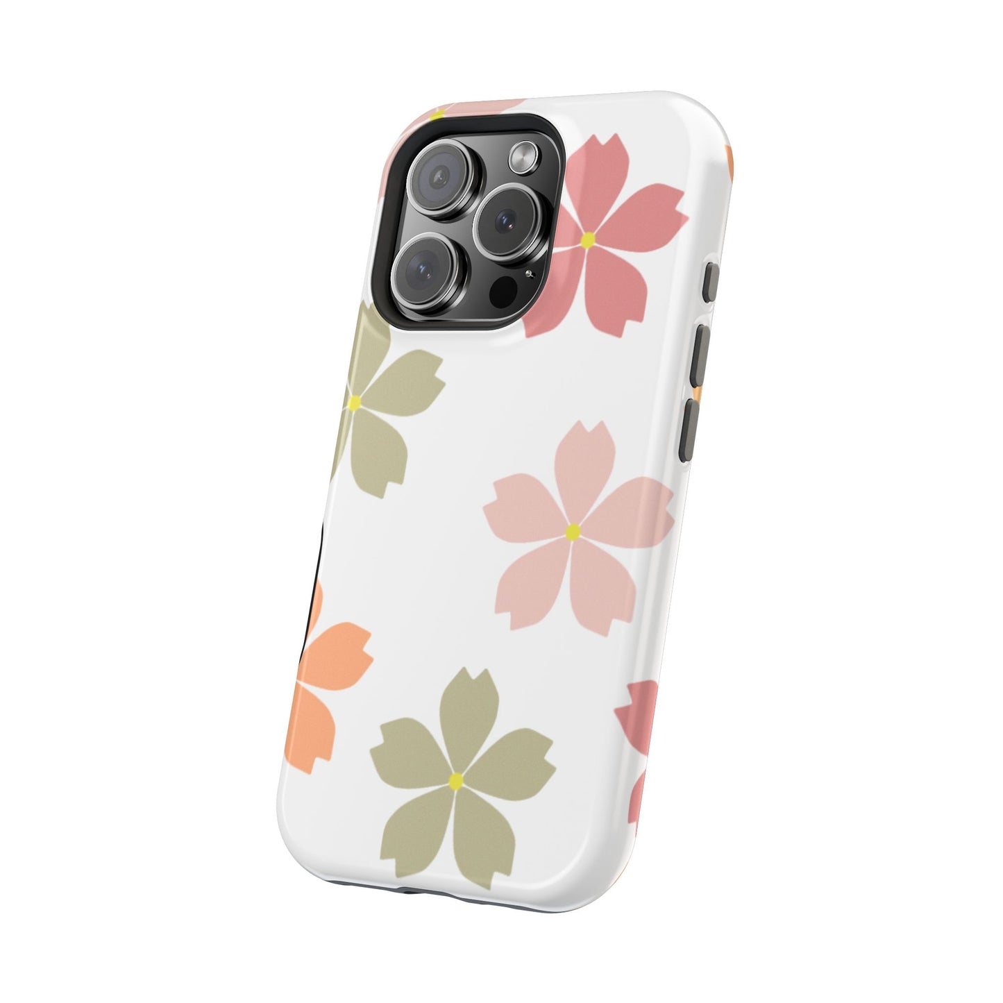 Pastel Sakura Blossom Tough MagSafe iPhone Case – Durable Design with Soft Matte Finish