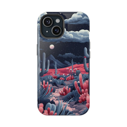 Moonlit Saguaro iPhone Case